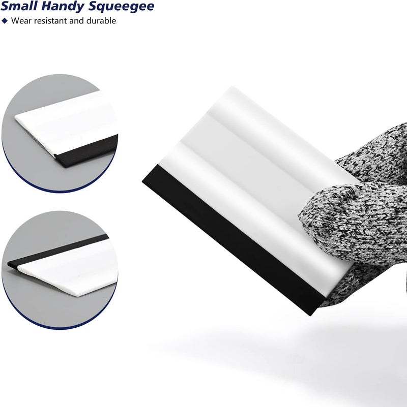 Ehdis Small Rubber Squeegee 3" Block Squeegee for Car Window Windshield,Film,Stickers,Decals and Vinyl Applicator,Kitchens, Glass, Shower,Counter Cleaning Tool, Pack of 2-White - Image 2